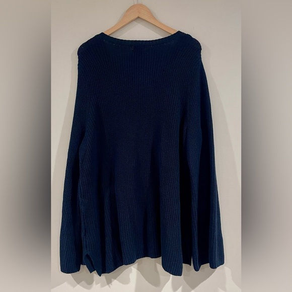 Old Navy Plus Size Lace-Up Bell Sleeve Sweater - In the Navy, XXL, Cozy Winter - Picture 6 of 11